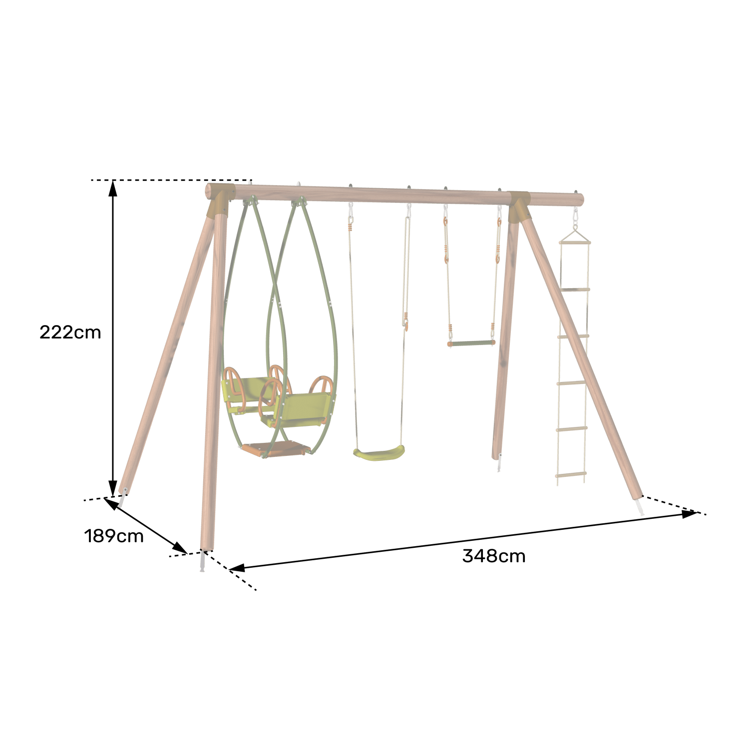 Soulet - Portique en bois 4 agrès JULIETTE