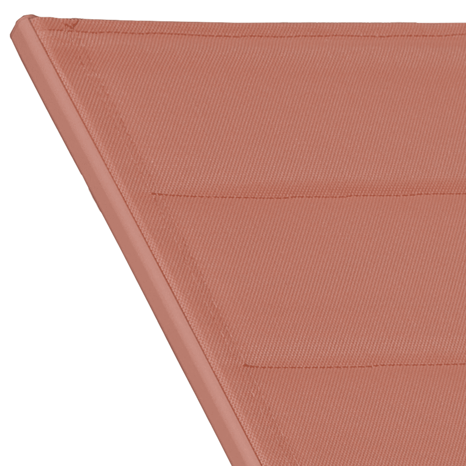 Conjunto de tumbona y mesa auxiliar BARBADOS de textileno terracota - aluminio terracota