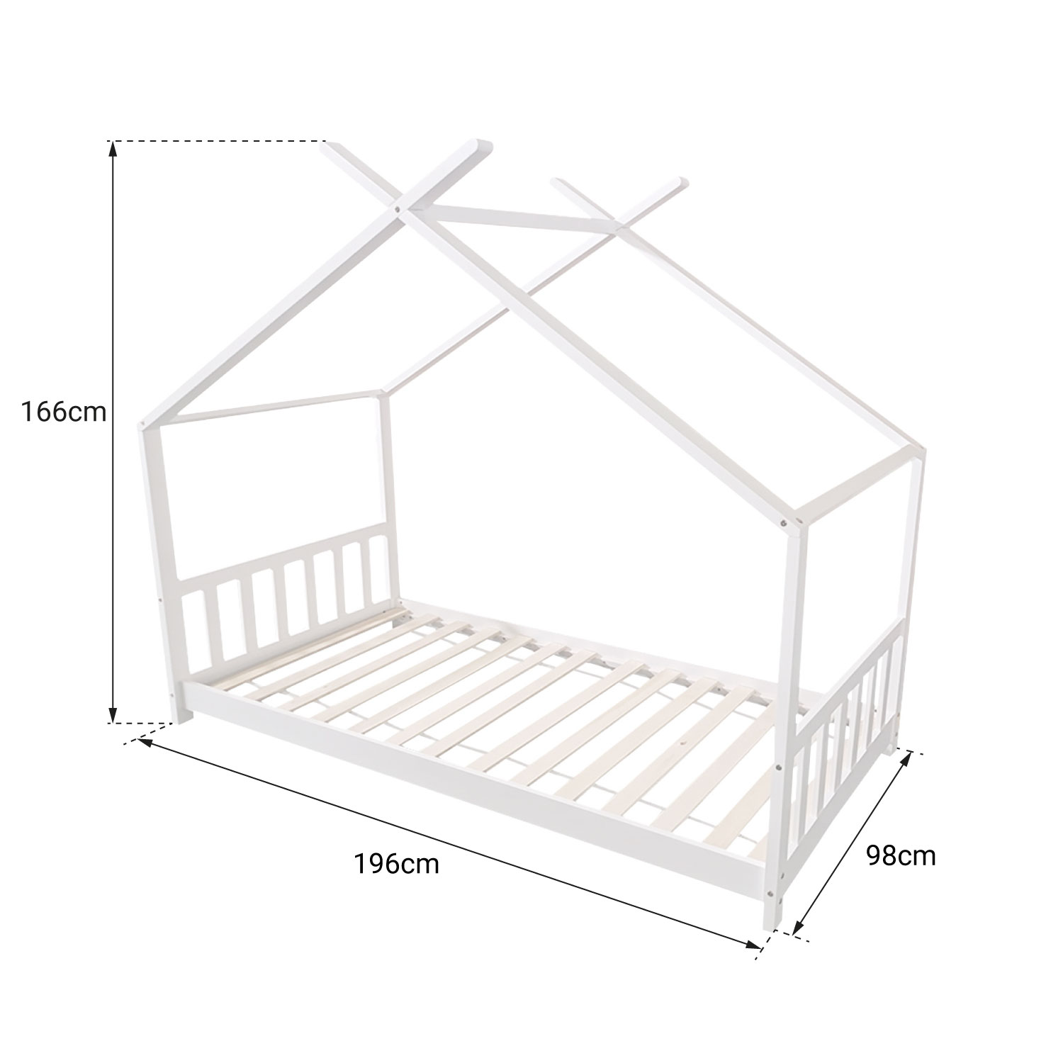 GASPARD cama de madeira para crianças 190x90cm