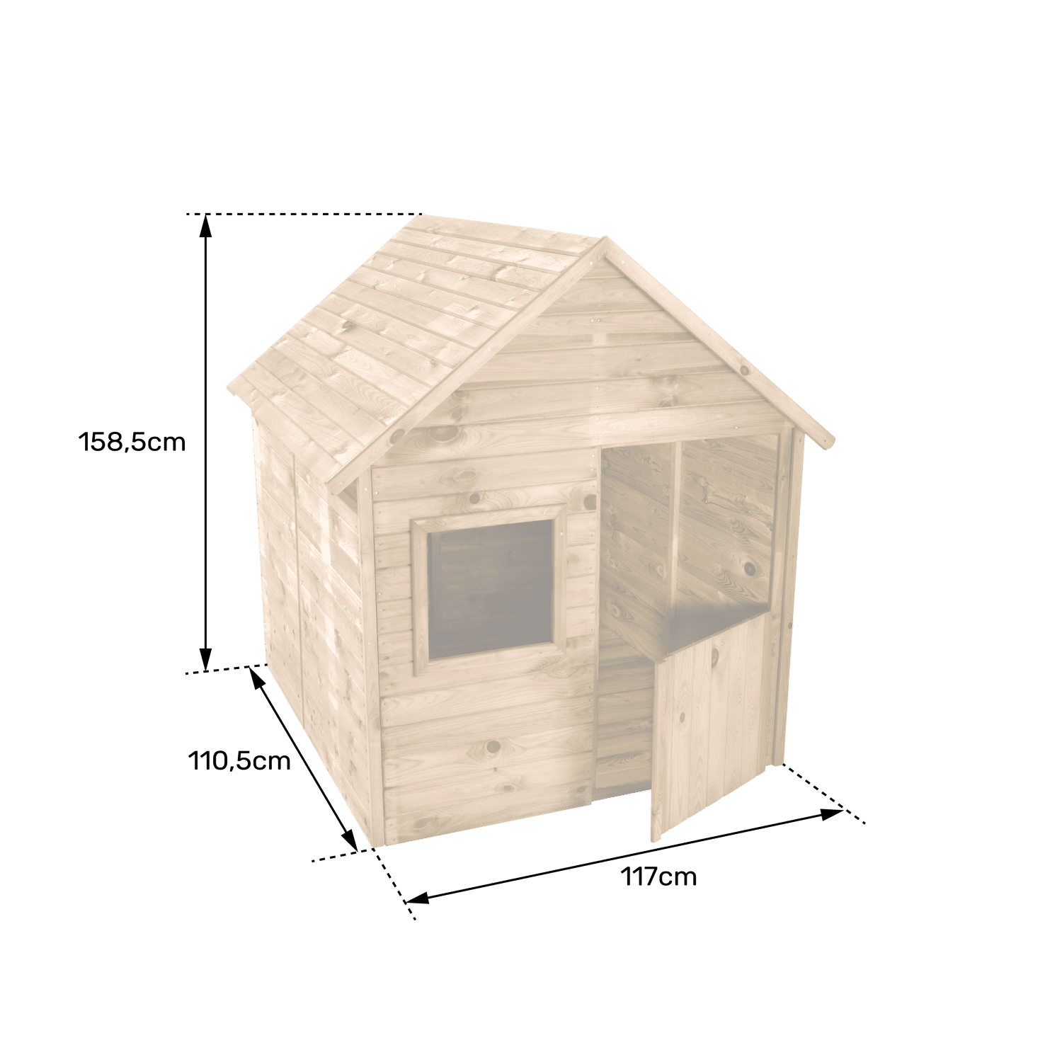 Soulet - Cabane en bois avec plancher et portillon pour enfants MARINA