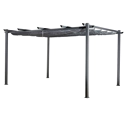 Zelfdragende pergola 3 × 4m CASSIS grijs - aluminium structuur