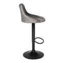 Lot de 2 tabourets de bar en velours gris ROBIN