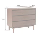 Houten commode met 3 laden SARAH