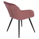 Chaise vintage GISELE velours rose
