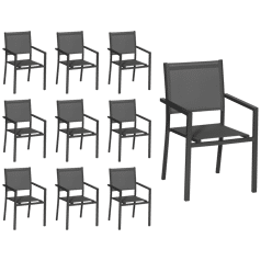 Conjunto de 10 cadeiras de...