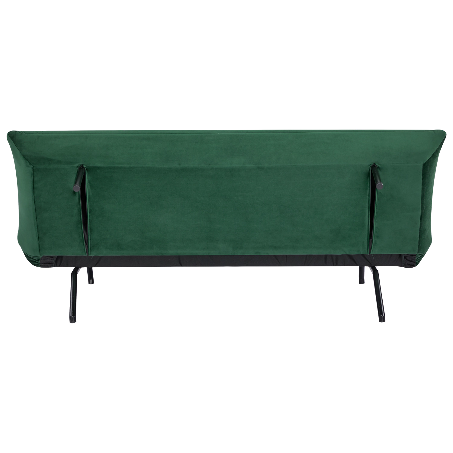Canapé convertible 3 places en velours vert ANATOLE