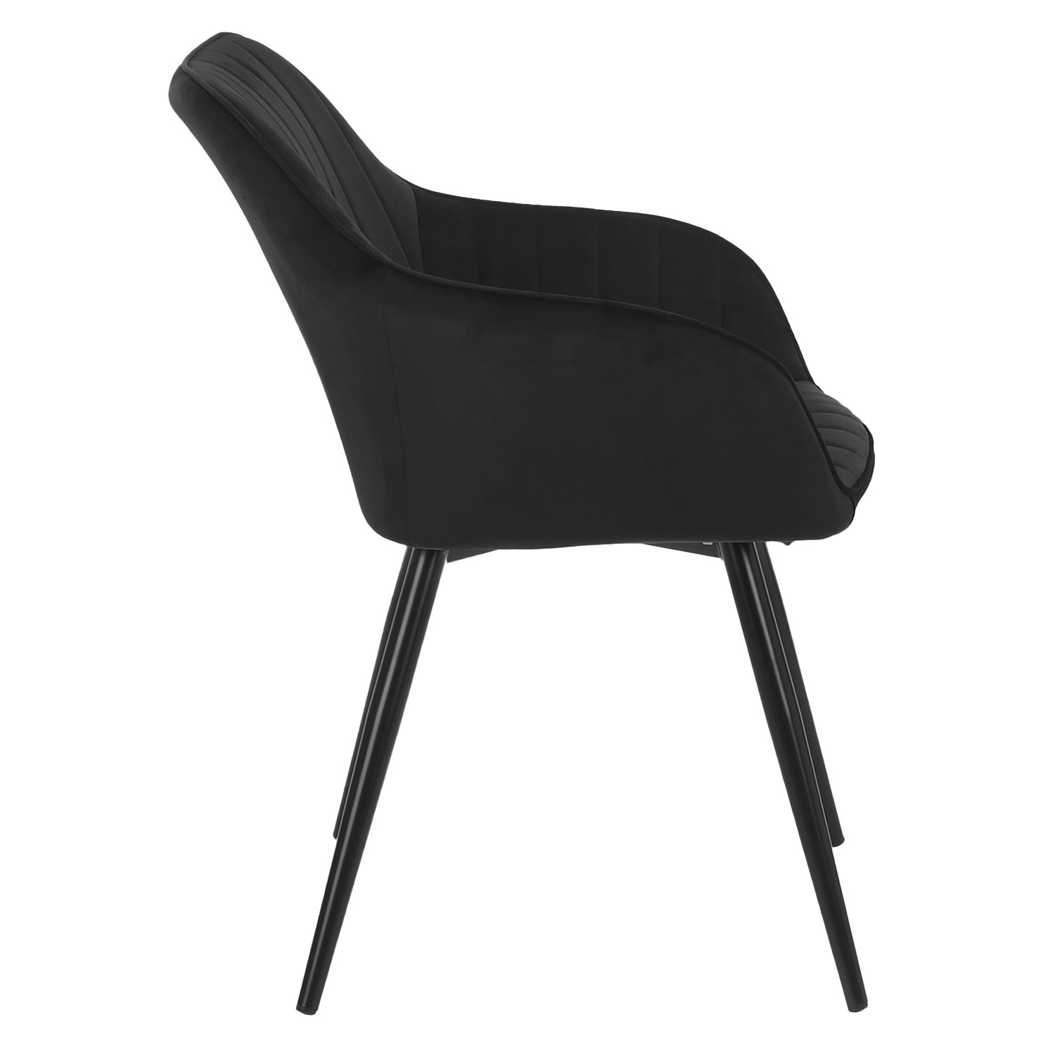 Chaise en velours BERTILLE noire