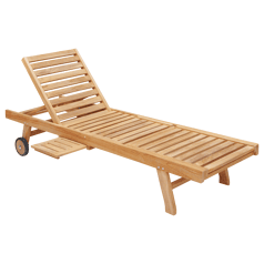 Bain de soleil pliant en teck