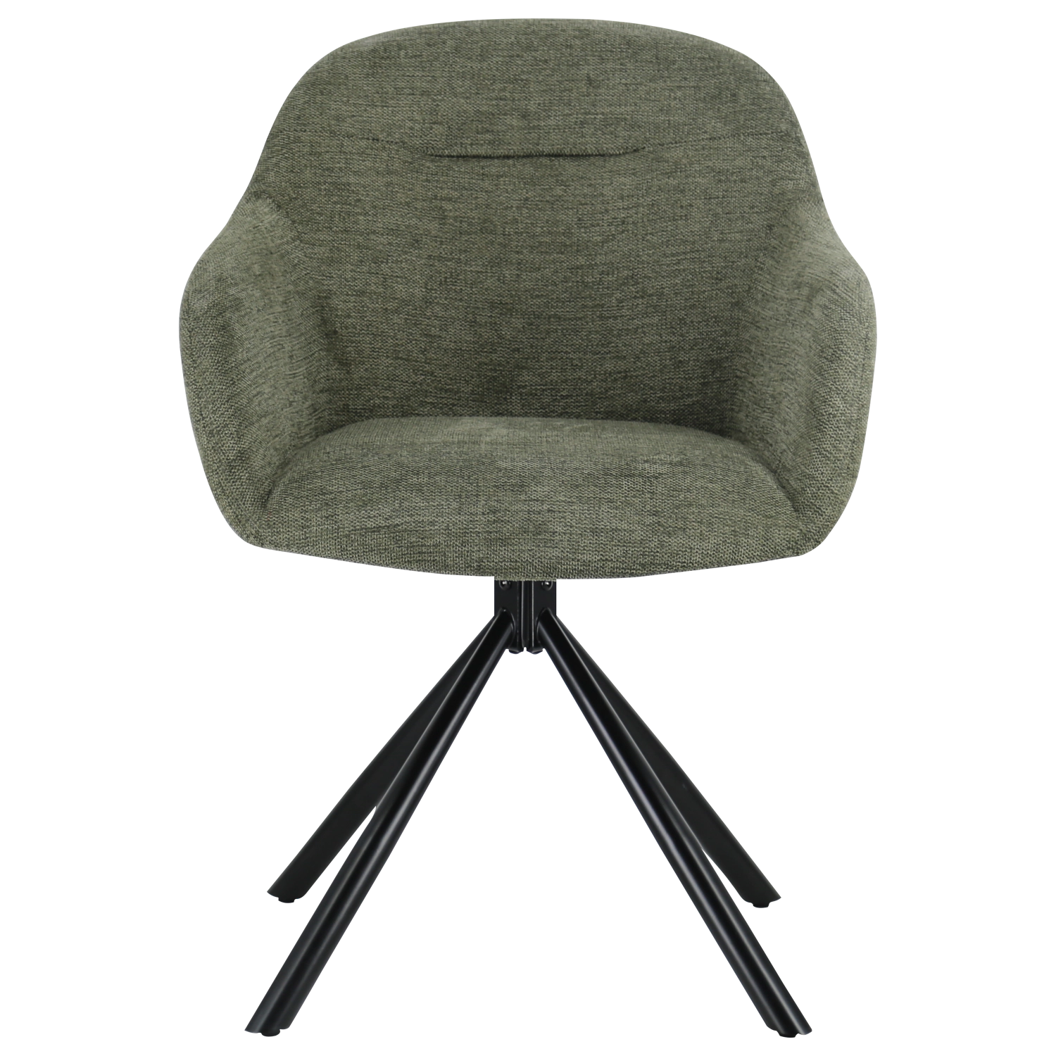 Conjunto de 2 cadeiras em tecido verde SAFFI