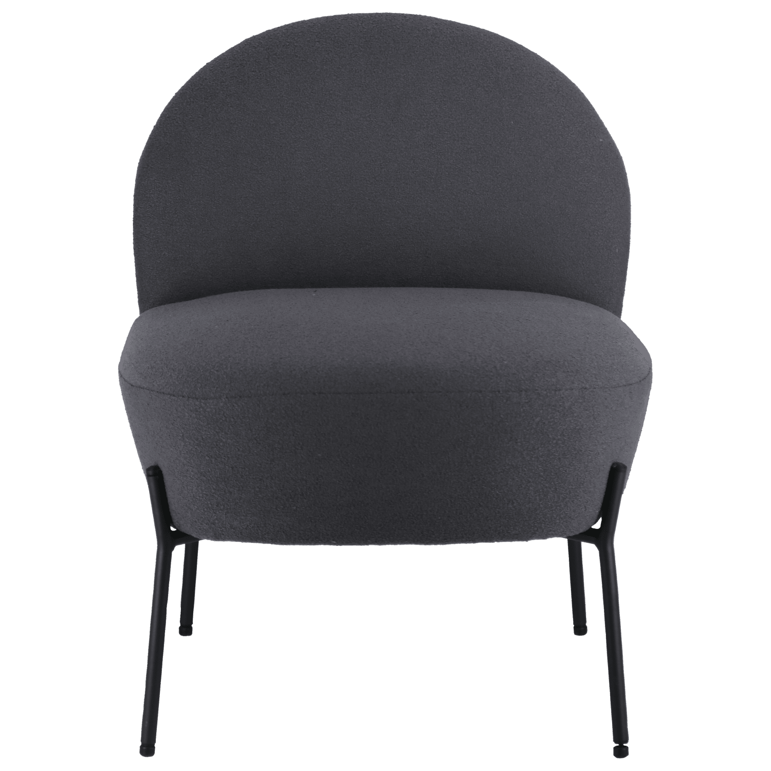 Fauteuil en tissu boucle gris HELMI