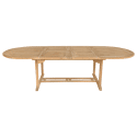 Salon de jardin en teck - table ovale extensible - 10 places