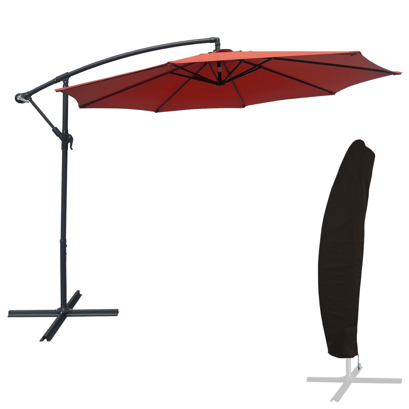 Parasol déporté rond 3m de... - Happy Garden