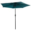 Parasol droit HAPUNA rond 2,70m de diamètre bleu