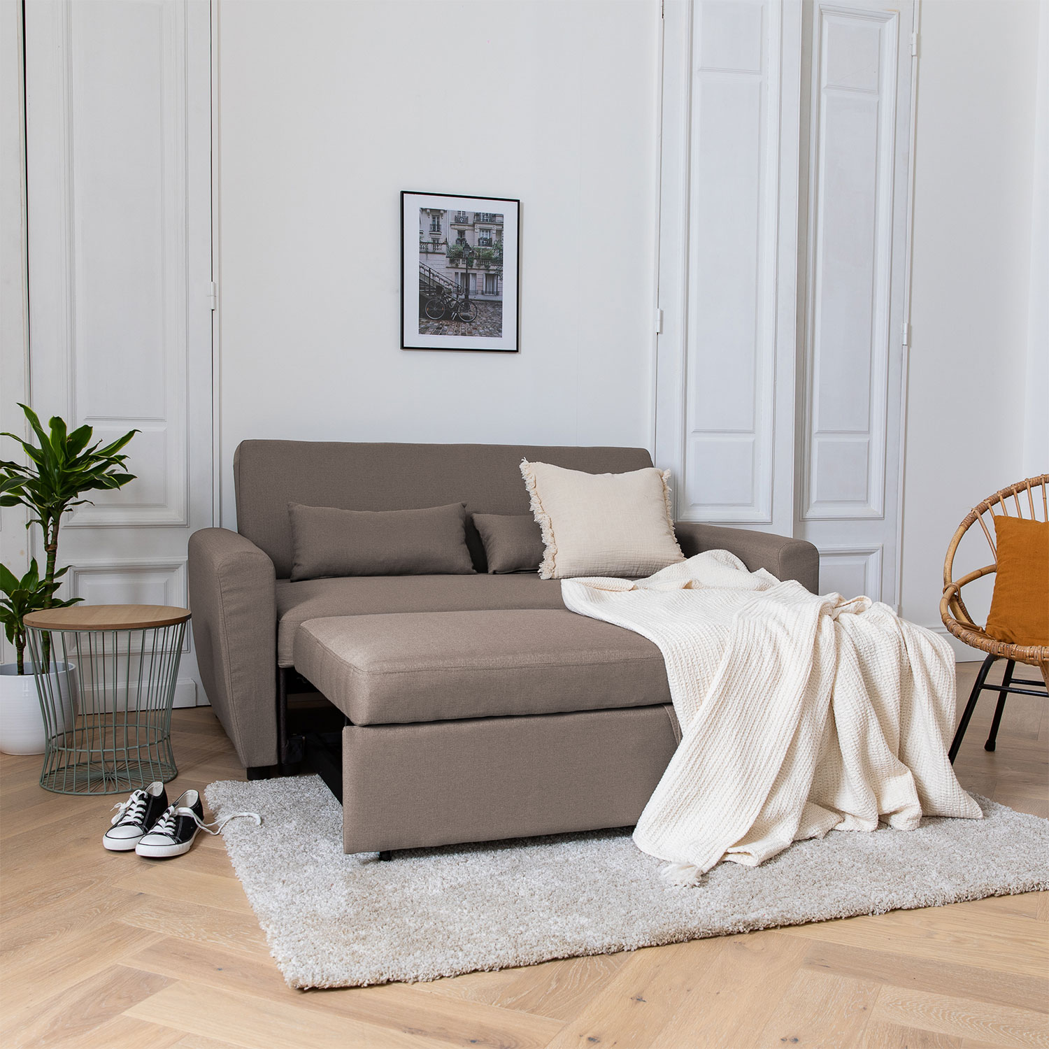 Schlafsofa MATT 2-Sitzer taupe