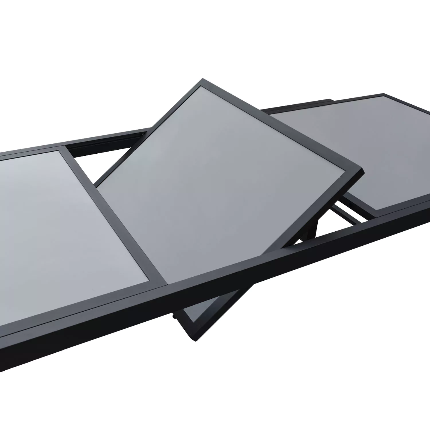 FIRENZE grijs textilene uittrekbare tuinset 8 zitplaatsen - aluminium antraciet