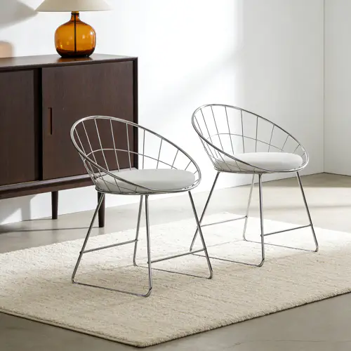 Lot de 2 chaises en métal...