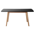 Ensemble table extensible 120/160cm HELGA et 6 chaises NORA noir