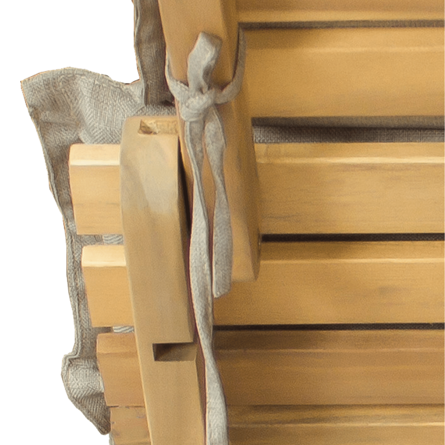 Sdraio pieghevole in acacia KOMODO - cuscino sabbia