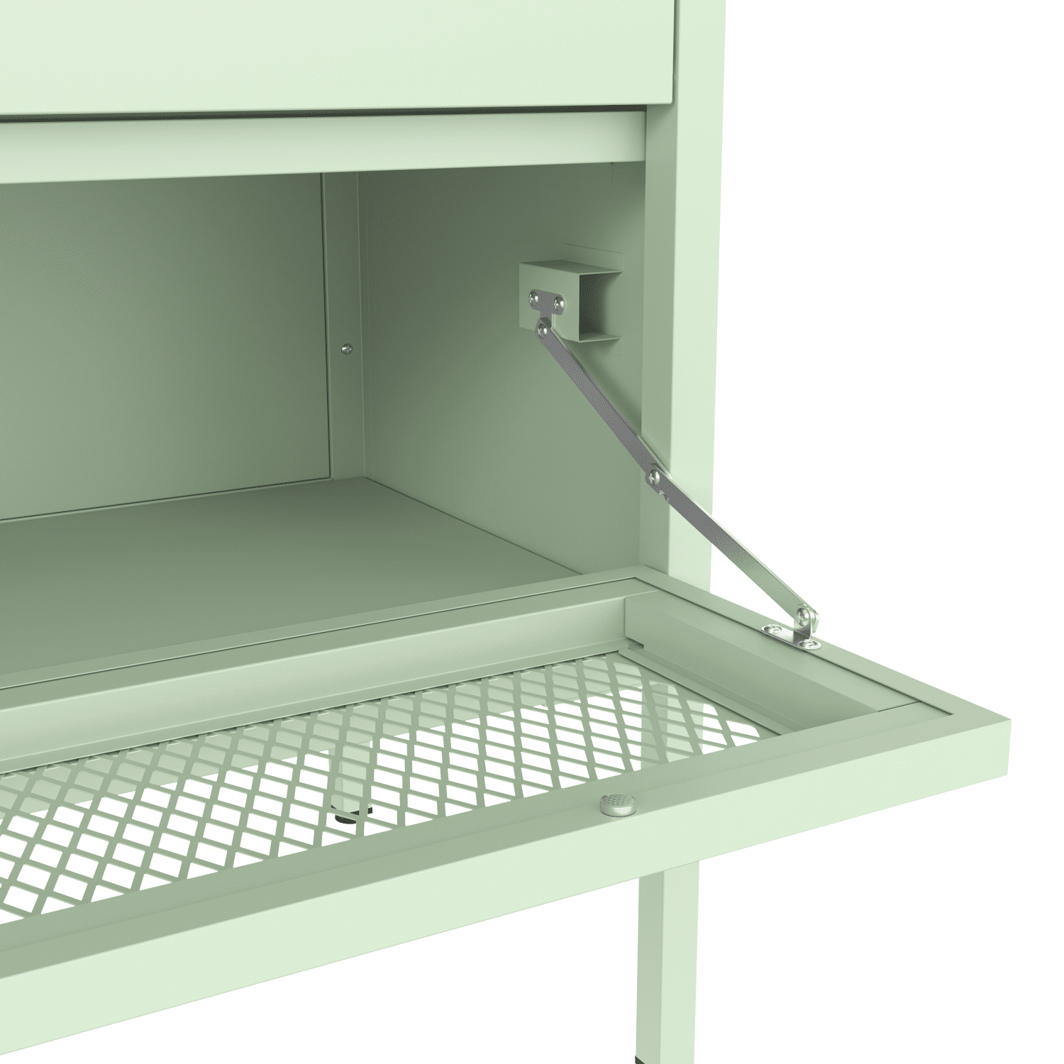 Mueble zapatero metálico verde lima de 4 puertas EMMA