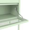 Mueble zapatero metálico verde lima de 4 puertas EMMA