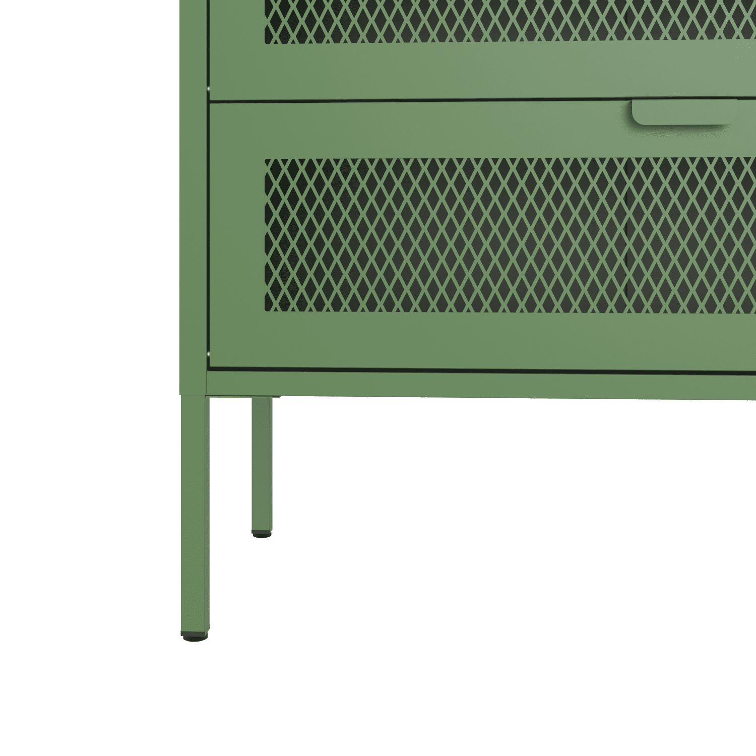 Mueble zapatero metálico EMMA 4 puertas verde caqui