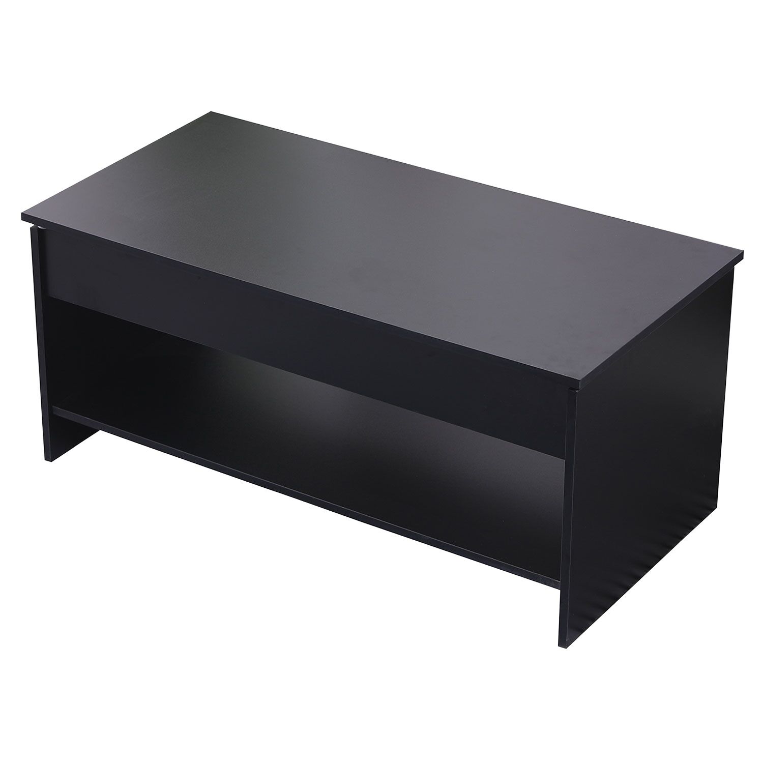 Table basse avec plateau relevable noire