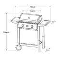 HAWAÏ Gas Barbecue - 3 branders 8,4kW