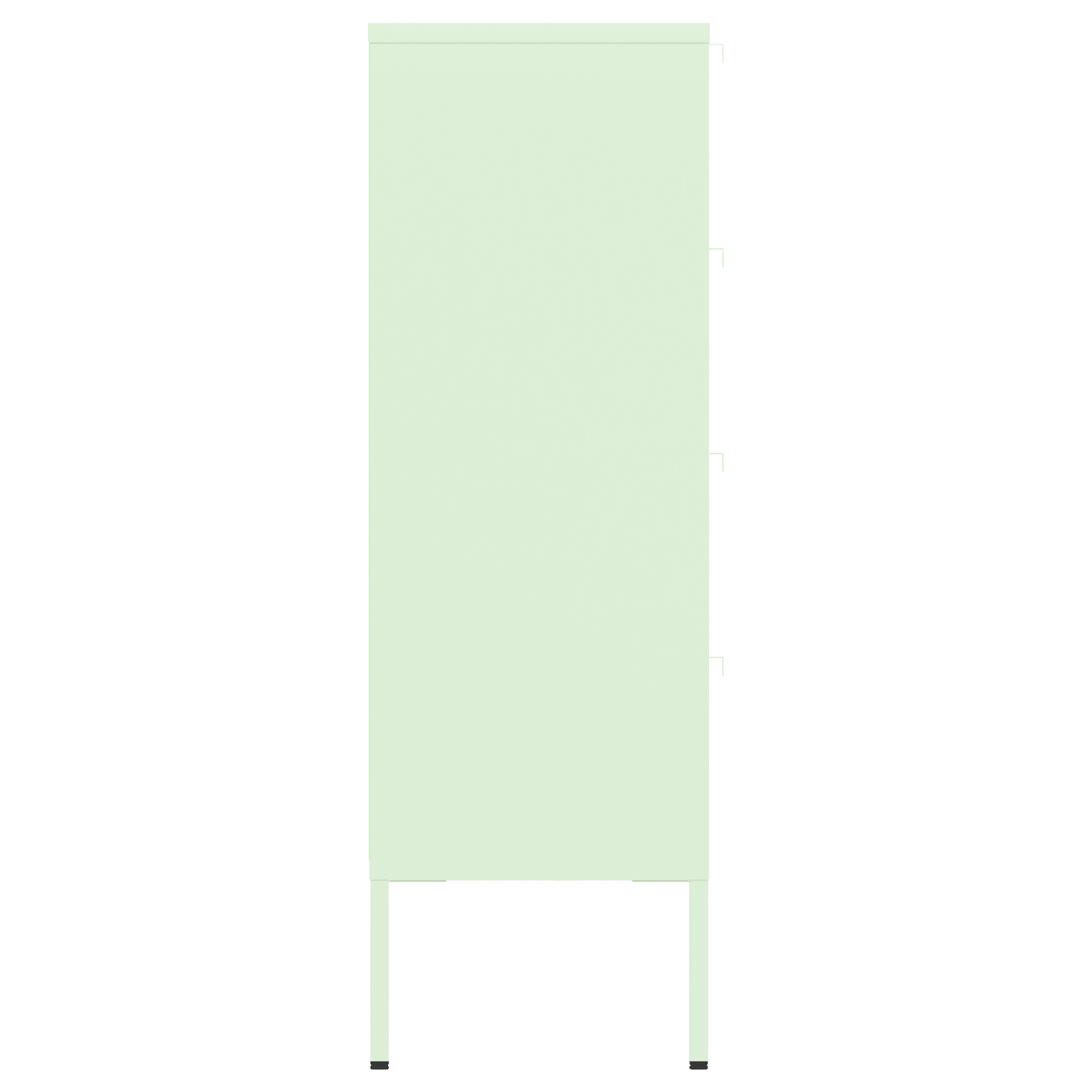 Mueble zapatero metálico verde lima de 4 puertas EMMA