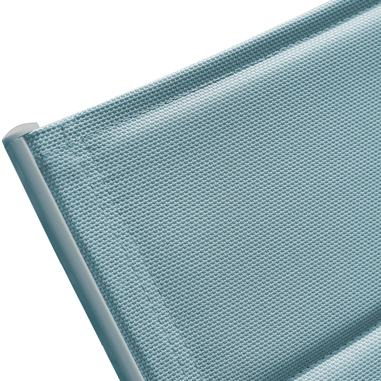 Lot de 2 bains de soleil en textilène bleu clair - aluminium bleu clair