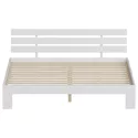 Houten bed met hoofdbord 160x200cm wit FINN