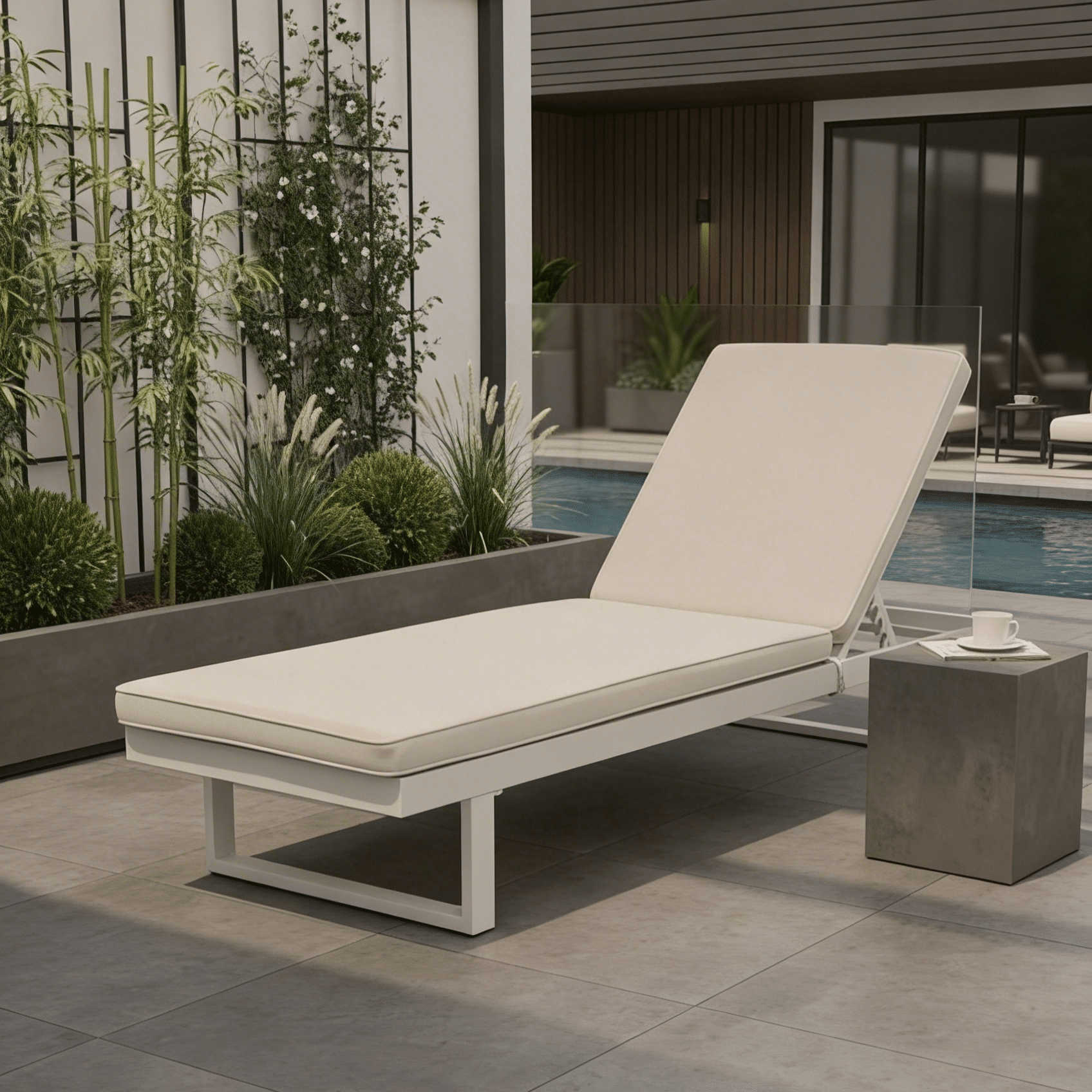 Tumbona de aluminio con...