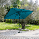 HAPUNA rechthoekige rechte parasol 2x3m blauw