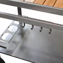 COOK'IN GARDEN - Carrito de madera y metal para plancha MEDIA M