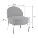 Fauteuil en tissu boucle rouille HELMI