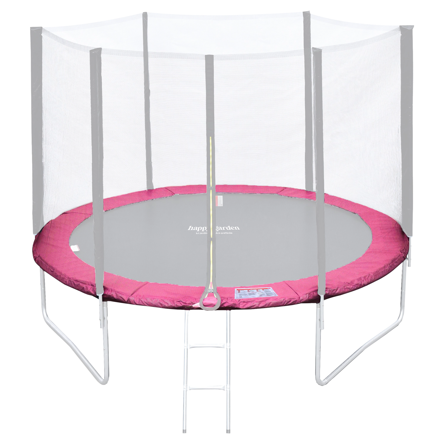  Tappeto di protezione reversibile per trampolino Ø305cm ADELAÏDE - grigio/rosa