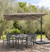 Parasol déporté carré 3x3m...