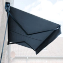 Toldo SAULE 2,95 × 2,5m - Tecido antracite e estrutura cinzenta