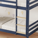 Kinderstapelbed 190x90cm donkerblauw AMBER