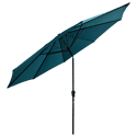 Parasol droit HAPUNA rond 3,30m de diamètre bleu