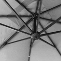 Ombrello offset MOLOKAI quadrato 3x3m grigio + copertura
