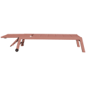 Conjunto de 2 espreguiçadeiras e mesa de apoio BARBADOS em textilene terracota - alumínio terracota