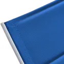 Lot de 2 bains de soleil en textilène bleu - aluminium blanc