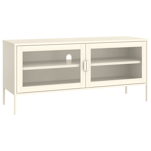 TV-meubel in metaal 120cm wit