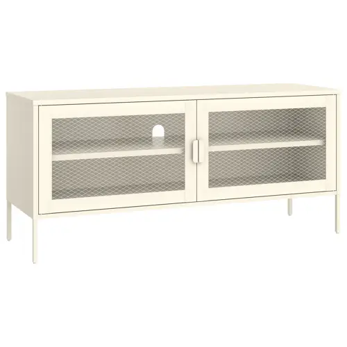 TV-meubel in metaal 120cm wit