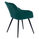 Chaise en velours BERTILLE verte