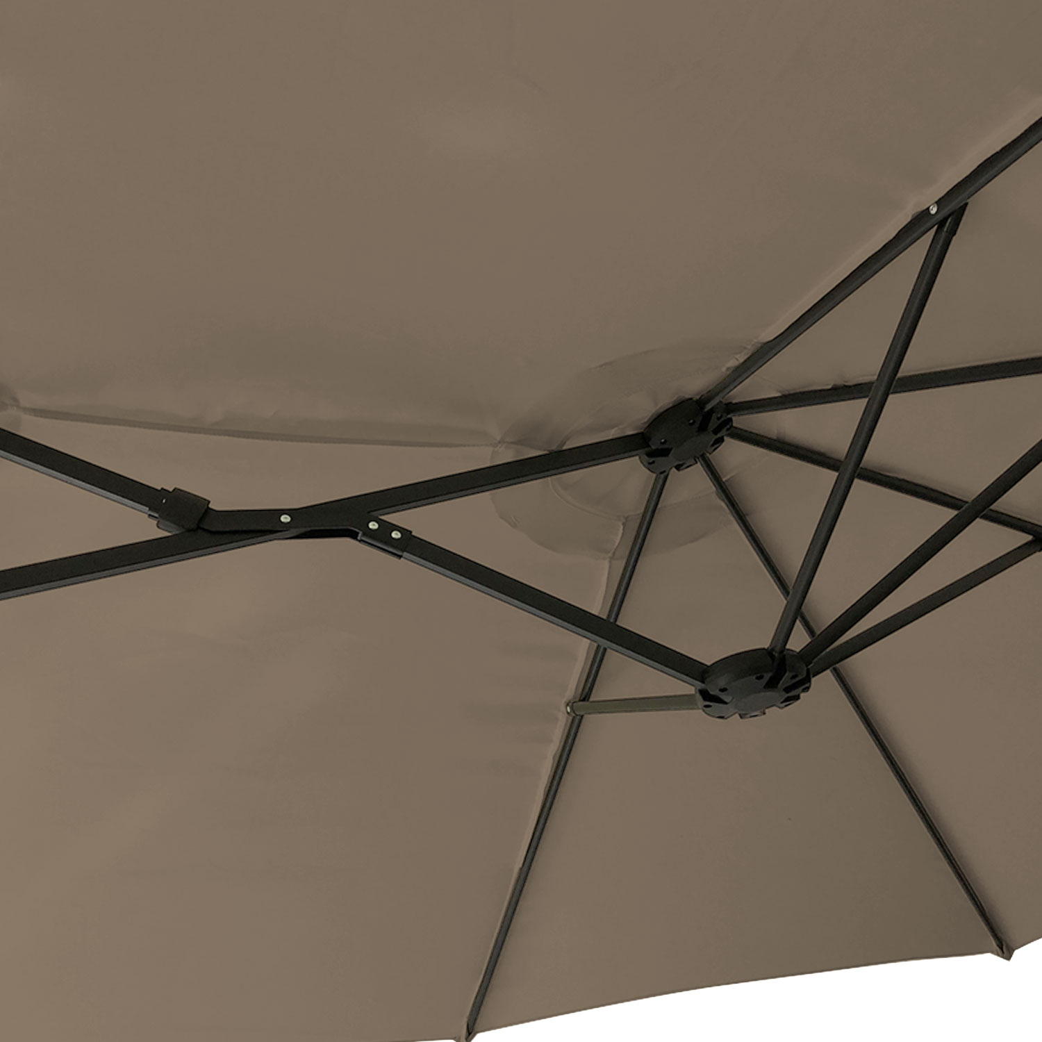 Parasol double 2,7x4,6m LINAI taupe