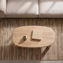 Mesa de centro em madeira maciça de manga tingida clara 120cm