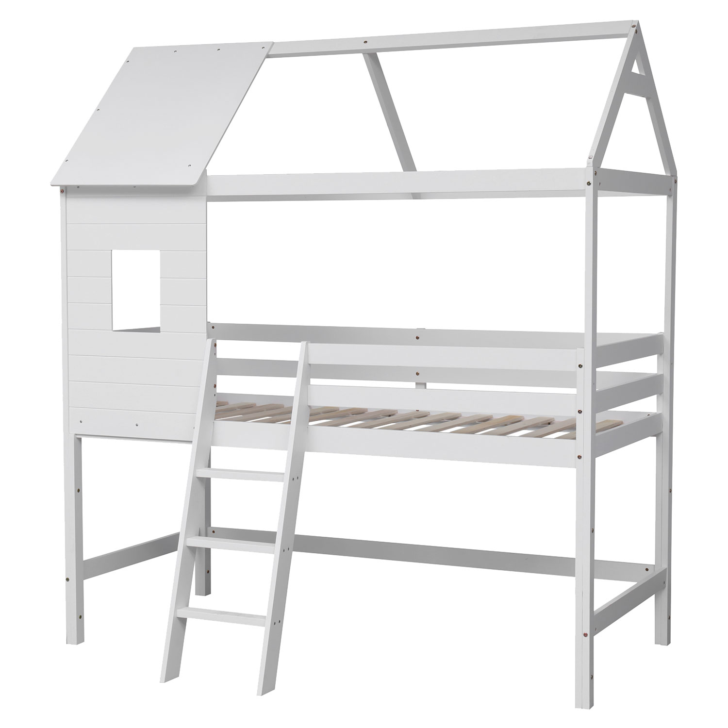 Letto a soppalco per bambini 190x90cm bianco MARGOT