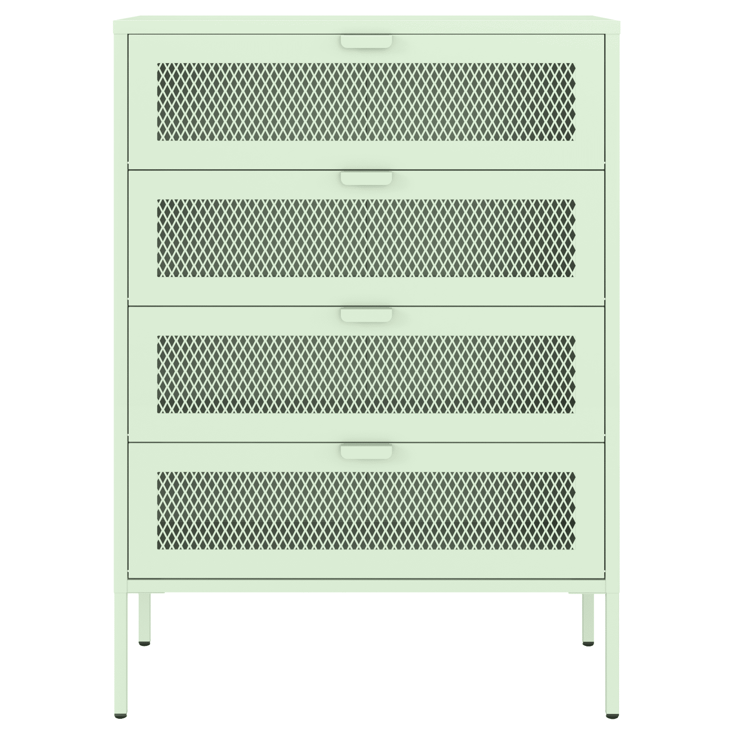 Mueble zapatero metálico verde lima de 4 puertas EMMA