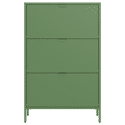 Mueble zapatero de metal verde caqui de 3 puertas MARION